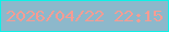 文字の大きさ：3、枠の色：0df1e7、背景の色：8db8cb、文字の色：f79c93 無料ブログパーツのブログ時計