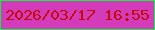 文字の大きさ：5、枠の色：0df43d、背景の色：d33bbb、文字の色：c30d0a 無料ブログパーツのブログ時計