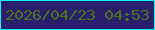 文字の大きさ：2、枠の色：0df7ed、背景の色：291f6d、文字の色：4e721f 無料ブログパーツのブログ時計