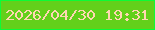 文字の大きさ：1、枠の色：0dfb36、背景の色：63d01b、文字の色：ffd7b3 無料ブログパーツのブログ時計