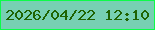 文字の大きさ：5、枠の色：0dfc49、背景の色：77d0b3、文字の色：1f6202 無料ブログパーツのブログ時計