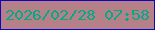 文字の大きさ：3、枠の色：0e05be、背景の色：b68089、文字の色：01a986 無料ブログパーツのブログ時計