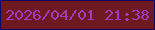 文字の大きさ：4、枠の色：0e075e、背景の色：6d191f、文字の色：a738b6 無料ブログパーツのブログ時計