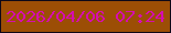 文字の大きさ：3、枠の色：0e0818、背景の色：9c4e05、文字の色：d60daf 無料ブログパーツのブログ時計