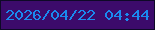 文字の大きさ：2、枠の色：0e0927、背景の色：3c0b6b、文字の色：1a8aef 無料ブログパーツのブログ時計
