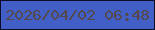 文字の大きさ：3、枠の色：0e0d27、背景の色：425fc8、文字の色：55484b 無料ブログパーツのブログ時計