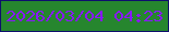 文字の大きさ：1、枠の色：0e0e6d、背景の色：26862e、文字の色：8918fd 無料ブログパーツのブログ時計