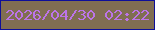文字の大きさ：4、枠の色：0e0f99、背景の色：806e52、文字の色：bc74e8 無料ブログパーツのブログ時計