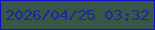 文字の大きさ：2、枠の色：0e0fc9、背景の色：395646、文字の色：0f2da2 無料ブログパーツのブログ時計