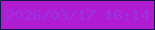 文字の大きさ：1、枠の色：0e1849、背景の色：b01dd1、文字の色：9833e5 無料ブログパーツのブログ時計