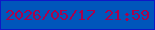 文字の大きさ：1、枠の色：0e18c6、背景の色：0056bb、文字の色：a9024b 無料ブログパーツのブログ時計