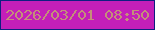 文字の大きさ：2、枠の色：0e1f81、背景の色：c31fb9、文字の色：c48f79 無料ブログパーツのブログ時計