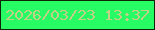 文字の大きさ：5、枠の色：0e2405、背景の色：27fc65、文字の色：c2d187 無料ブログパーツのブログ時計