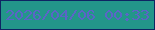 文字の大きさ：1、枠の色：0e2563、背景の色：23968a、文字の色：5a65c7 無料ブログパーツのブログ時計
