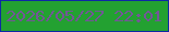 文字の大きさ：1、枠の色：0e28a5、背景の色：23a131、文字の色：735697 無料ブログパーツのブログ時計