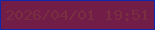 文字の大きさ：1、枠の色：0e28ad、背景の色：711d47、文字の色：792f40 無料ブログパーツのブログ時計