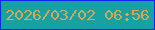 文字の大きさ：2、枠の色：0e28eb、背景の色：17a1a1、文字の色：d1aa59 無料ブログパーツのブログ時計