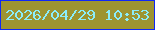 文字の大きさ：3、枠の色：0e28f6、背景の色：9d9431、文字の色：8bedfa 無料ブログパーツのブログ時計