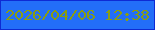 文字の大きさ：2、枠の色：0e2ad4、背景の色：236ef8、文字の色：8a9d11 無料ブログパーツのブログ時計