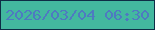 文字の大きさ：5、枠の色：0e2d46、背景の色：43b89f、文字の色：4e7ac1 無料ブログパーツのブログ時計