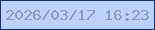 文字の大きさ：1、枠の色：0e2e76、背景の色：bbd3f9、文字の色：8f9abb 無料ブログパーツのブログ時計