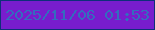 文字の大きさ：1、枠の色：0e2f7a、背景の色：781dcd、文字の色：336dbf 無料ブログパーツのブログ時計