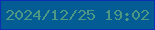 文字の大きさ：3、枠の色：0e2fb2、背景の色：035c94、文字の色：4d9785 無料ブログパーツのブログ時計