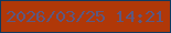 文字の大きさ：1、枠の色：0e3a60、背景の色：b03808、文字の色：5c5880 無料ブログパーツのブログ時計