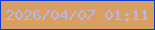 文字の大きさ：4、枠の色：0e3ace、背景の色：d7a062、文字の色：bab6eb 無料ブログパーツのブログ時計