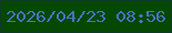 文字の大きさ：5、枠の色：0e3b28、背景の色：064800、文字の色：4b71bd 無料ブログパーツのブログ時計