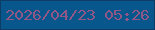 文字の大きさ：1、枠の色：0e3c64、背景の色：07568c、文字の色：905787 無料ブログパーツのブログ時計