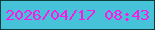 文字の大きさ：1、枠の色：0e3d3a、背景の色：46c2d9、文字の色：fc19e3 無料ブログパーツのブログ時計
