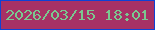 文字の大きさ：2、枠の色：0e42d5、背景の色：a73165、文字の色：7ac890 無料ブログパーツのブログ時計