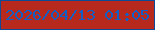 文字の大きさ：4、枠の色：0e4a98、背景の色：b7281d、文字の色：135fc6 無料ブログパーツのブログ時計