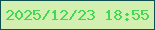 文字の大きさ：2、枠の色：0e4f50、背景の色：d3efb2、文字の色：41d952 無料ブログパーツのブログ時計