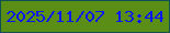 文字の大きさ：4、枠の色：0e5055、背景の色：5b8e15、文字の色：0a18f3 無料ブログパーツのブログ時計