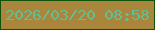 文字の大きさ：4、枠の色：0e5309、背景の色：aa853c、文字の色：62be93 無料ブログパーツのブログ時計