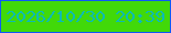 文字の大きさ：4、枠の色：0e59f6、背景の色：41d909、文字の色：0cbbb4 無料ブログパーツのブログ時計