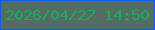 文字の大きさ：2、枠の色：0e5af4、背景の色：526d66、文字の色：1dab57 無料ブログパーツのブログ時計