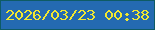 文字の大きさ：3、枠の色：0e5b64、背景の色：246ab1、文字の色：f2e830 無料ブログパーツのブログ時計