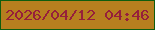 文字の大きさ：2、枠の色：0e5d0e、背景の色：b67f1f、文字の色：961f3b 無料ブログパーツのブログ時計