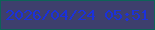文字の大きさ：5、枠の色：0e6358、背景の色：3e3f6d、文字の色：1b31db 無料ブログパーツのブログ時計