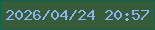 文字の大きさ：2、枠の色：0e6453、背景の色：365c38、文字の色：89b3f4 無料ブログパーツのブログ時計