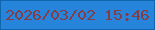 文字の大きさ：3、枠の色：0e66ae、背景の色：2784db、文字の色：843d44 無料ブログパーツのブログ時計