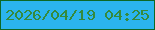 文字の大きさ：2、枠の色：0e6825、背景の色：2bb4ee、文字の色：358a3c 無料ブログパーツのブログ時計