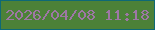 文字の大きさ：4、枠の色：0e6976、背景の色：4c8138、文字の色：9e77a5 無料ブログパーツのブログ時計