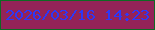 文字の大きさ：5、枠の色：0e6a23、背景の色：942358、文字の色：2d37f8 無料ブログパーツのブログ時計