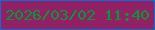 文字の大きさ：3、枠の色：0e6bdc、背景の色：922064、文字の色：079837 無料ブログパーツのブログ時計