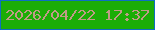 文字の大きさ：1、枠の色：0e6ec1、背景の色：1bad06、文字の色：c09b87 無料ブログパーツのブログ時計