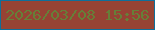 文字の大きさ：3、枠の色：0e6f9a、背景の色：964334、文字の色：667f38 無料ブログパーツのブログ時計